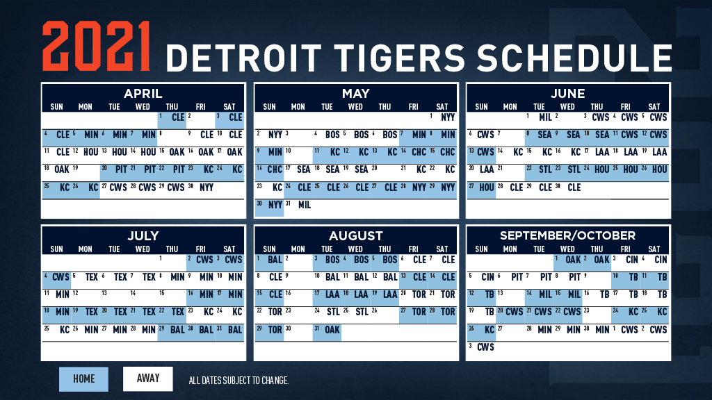 Detroit Tigers 2021 Schedule Mega Sports News