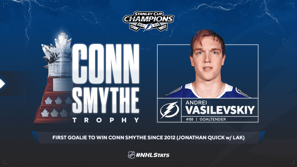 Vasilevskiy wins Conn Smythe Trophy as NHL playoff MVP