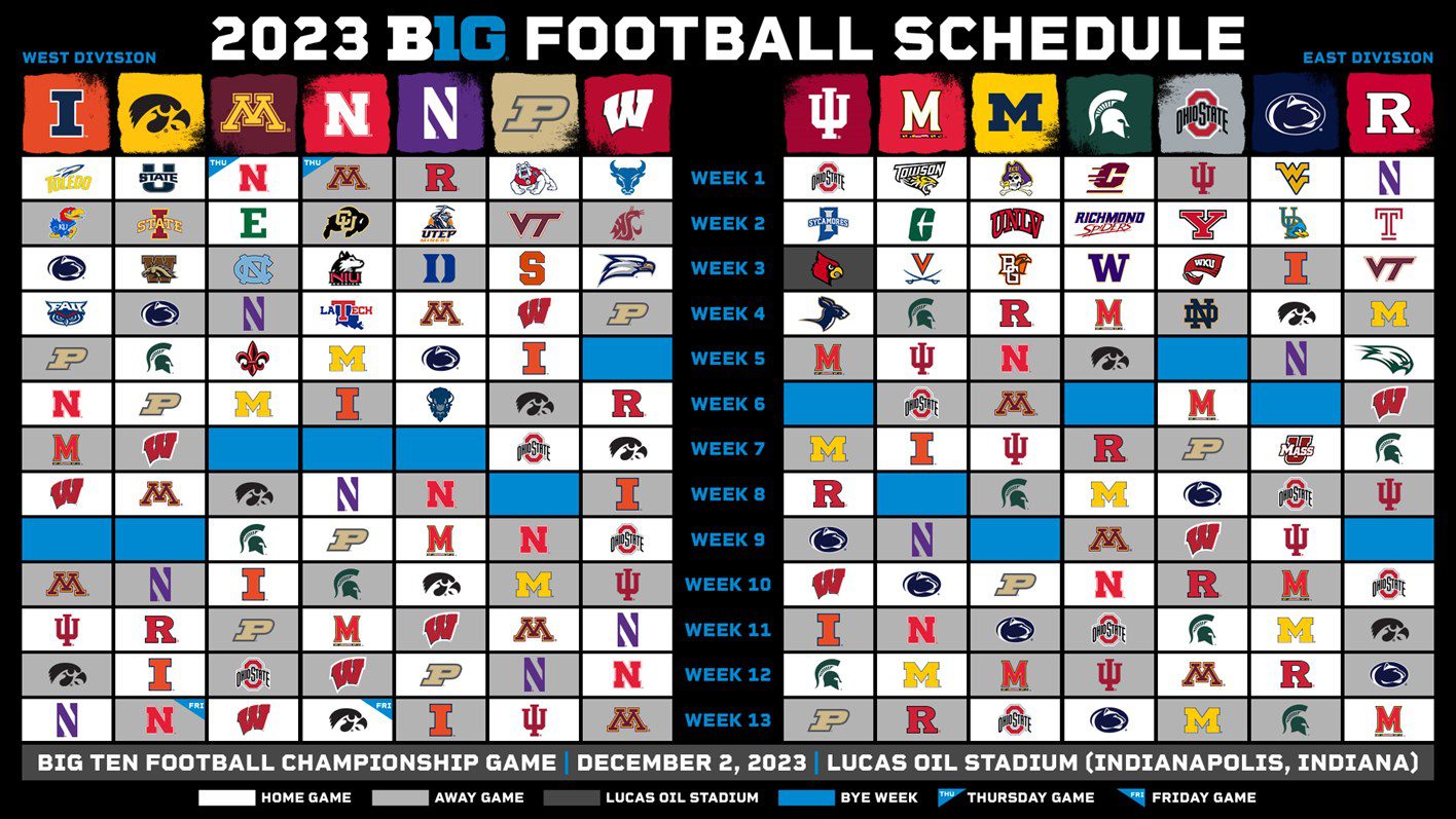 Big Ten Football News: 2023 Composite Schedule announced - Mega Sports News