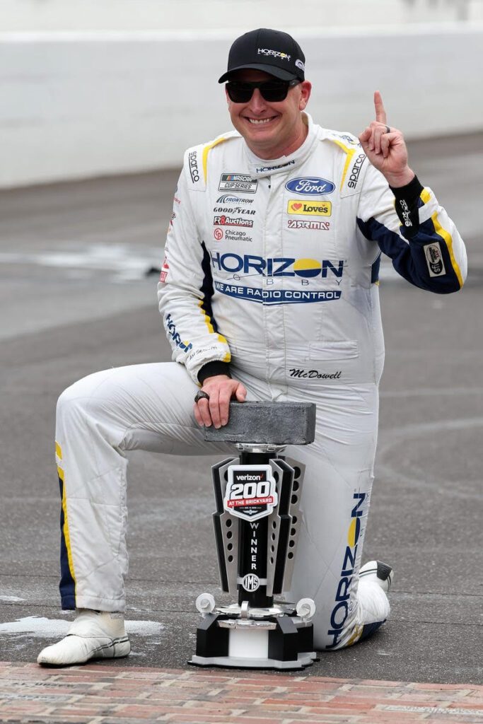 Michael McDowell wins Verizon 200 at The Brickyard for second career